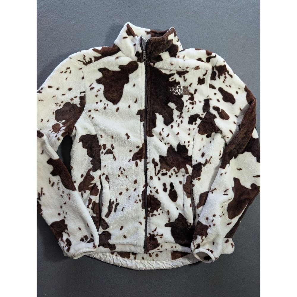 The North Face Summit Series Cow Print Fleece Jacket Women’s Medium Brown White